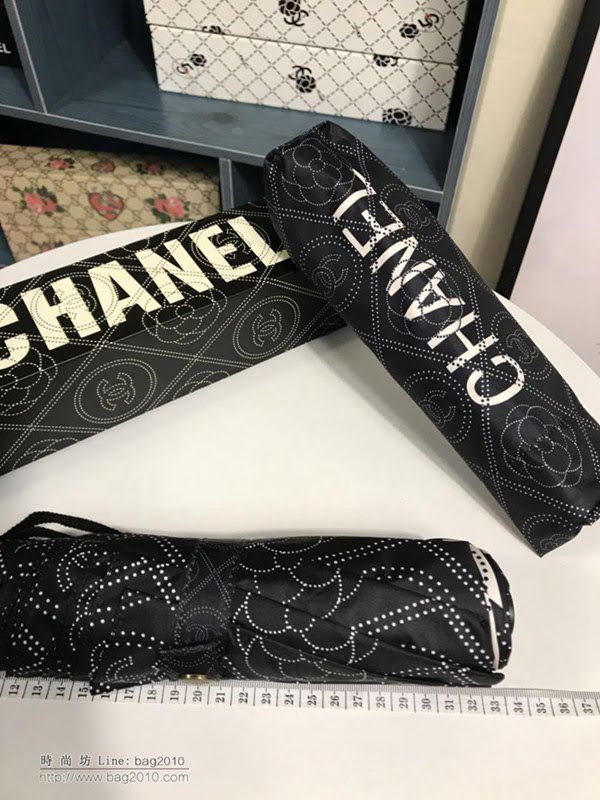 CHANEL香奈兒傘 亞太專櫃 最新款 山茶花全自動UV晴雨傘 自帶LED燈照明 防曬隔熱 防紫外線  zm1072